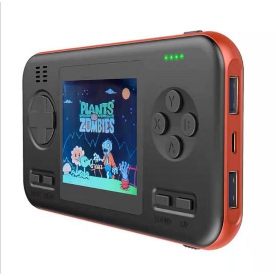 Integrated 416 Games Handheld Game Console Portable Fast Charging Power Bank Game Console Black Orange