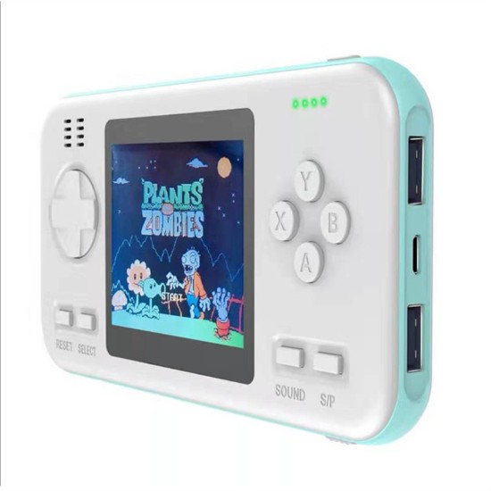 Integrated 416 Games Handheld Game Console Portable Fast Charging Power Bank Game Console White Blue