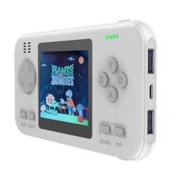 Integrated 416 Games Handheld Game Console Portable Fast Charging Power Bank Game Console White