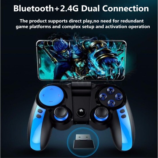 Ipega Gamepad Wireless Bluetooth IOS Android Connect and Play Mobile Joystick Controller blue