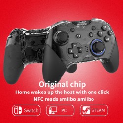 M267 Wireless  Gamepad Compatible For Pc Android Ios One-key Wake-up Nfc Six-axis Vibration Game Controller Gaming Control Joystick Compatible For Switch black