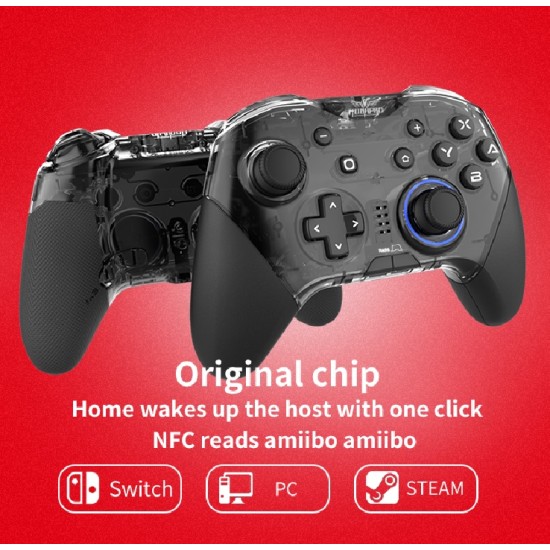 M267 Wireless  Gamepad Compatible For Pc Android Ios One-key Wake-up Nfc Six-axis Vibration Game Controller Gaming Control Joystick Compatible For Switch black