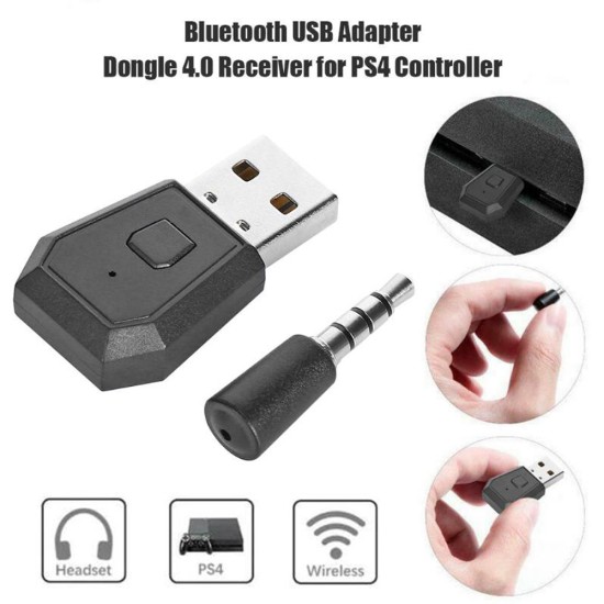 Mini USB Bluetooth Adapter 4.0 Adapter Dongle Receiver For PS4 Controller black