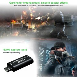 Mini Video Capture Card USB 2.0 HDMI Video Capture Grabber Phone Game Camera Capture Recording Box IOS To HDMI/ Type-C To HDMI Acquisition card + IOS