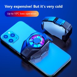 Mobile Phone Cooling Fan Gamepad Holder Bracket Fan Radiator USB Charging For IPhone Huawei Xiaomi Tablet  black