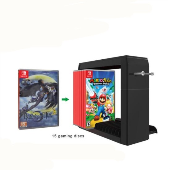 Multi-Function Charging Dock for Nintendo Switch Storage Bracket with Fast Charger black