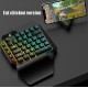 One-Handed Keyboard Left-Hand Gaming Keyboard 39-Key Full Key USB Interface Support for Backlight  Eat chicken key hat version