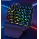 One-Handed Keyboard Left-Hand Gaming Keyboard 39-Key Full Key USB Interface Support for Backlight  Eat chicken key hat version