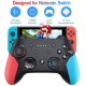 PC Wireless Bluetooth Game Switch Handle Gamepad Continuous Viberation Game Joystick Controller Left red right blue