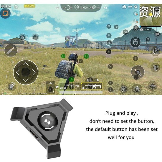 PUBG Mobile Gamepad Controller Gaming Keyboard Mouse Converter for Android Phone to PC Bluetooth Adapter  Converter + mouse and keyboard set