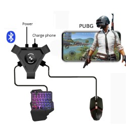 PUBG Mobile Gamepad Controller Gaming Keyboard Mouse Converter for Android Phone to PC Bluetooth Adapter  Converter + mouse and keyboard set