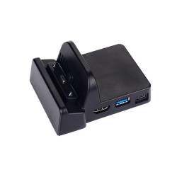 Portable Replacement Dock Case Cooling Base DIY Modified Mini Video Game Console Charging Dock Black