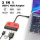 Portable Tv Dock Charging Docking Station Charger 4k Hdmi-compatible Tv Adapter Usb 3.0 100w Red