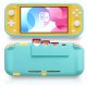 Protective Cover+Tempered Glass Screen Protector+3 in 1 Clean Supplies Set for Switch Lite gray