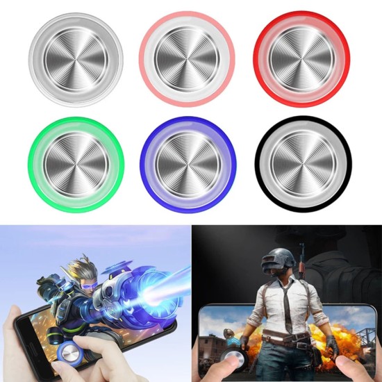 Q8 Mobile Game  Handle  Joystick Metal Round Button Controller Sucker Handle For Eat Chicken Mobile Phone Touch Screen Rocker blue