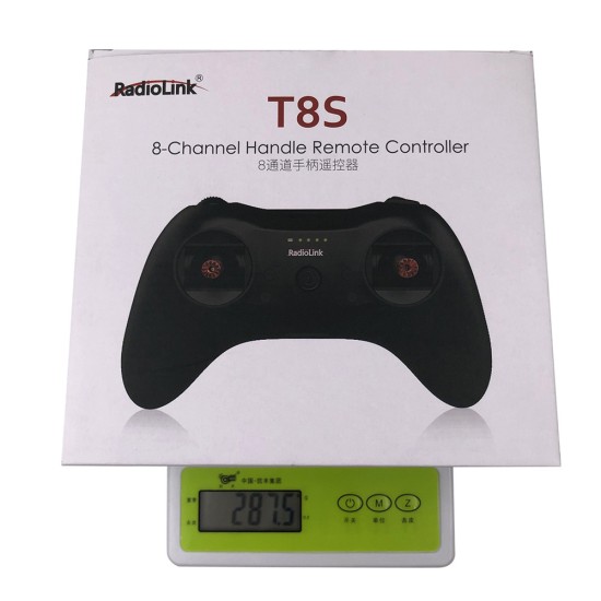 Radiolink T8S FHSS 8CH Bluetooth Version RC Handle Transmitter with R8FM+R8EF 2.4GHz Receiver Support S-BUS PPM for RC Drone Right-hand throttle (Mode 1)