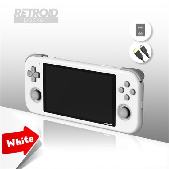 Retroid Pocket 3 Android Handheld Game Console Psp/ps2 Arcade Retro Rp3 Game Player 2g+32g White