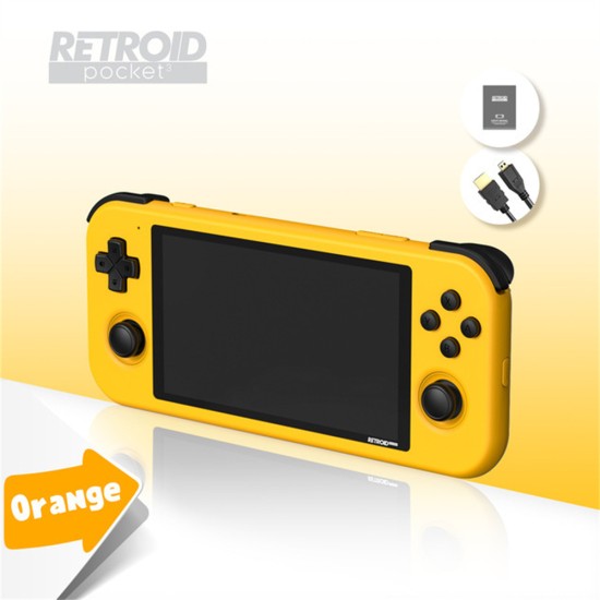 Retroid Pocket 3 Android Handheld Game Console Psp/ps2 Arcade Retro Rp3 Game Player 2g+32g Yellow