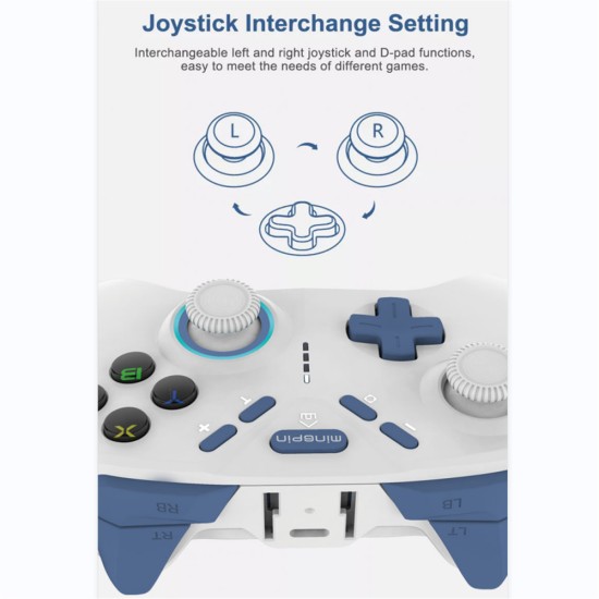 S820 Game Controller Wireless Gamepad Somatosensory Bluetooth for NS Switch Android IOS PS4 PC STEAM Oatmeal Color