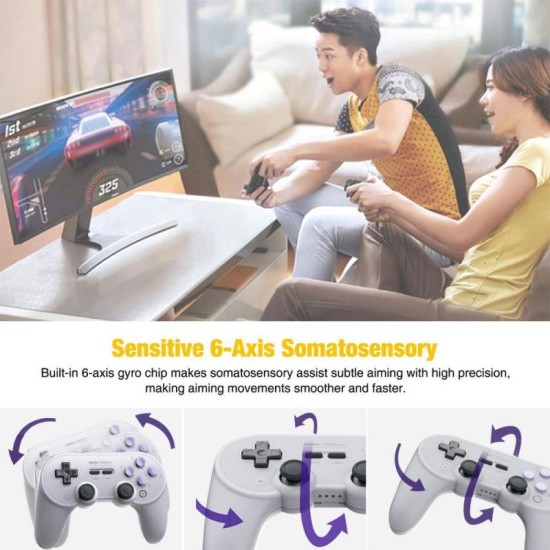 SN30 PRO+ Bluetooth Gamepad Controller with Joystick for Mac OS Switch Windows Android black