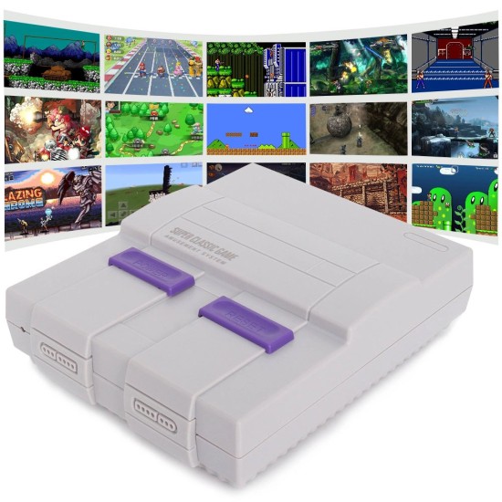 SNES HD TV Video Game Console Built-in 821 Games Dual Handheld Retro Wired Controller US plug