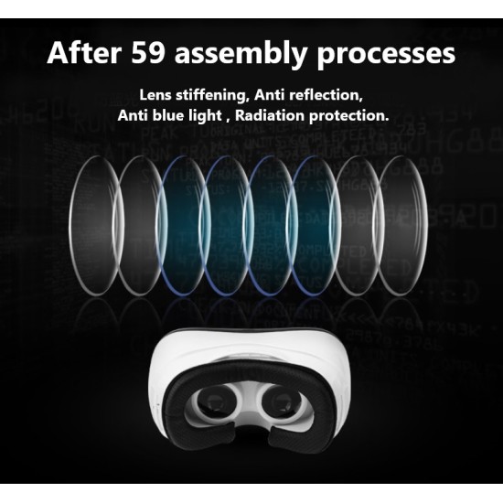 Smart Head Mount Wifi Bluetooth VR Intelligence 3D Glasses 2K Game Machine Black + white