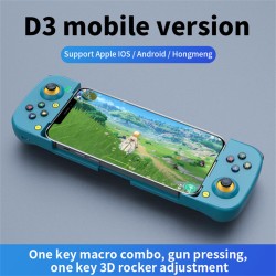 Stretch Wireless Gamepad Joystick for IOS Android Phone 3D Retractable Bluetooth Handle Gaming Controller Blue