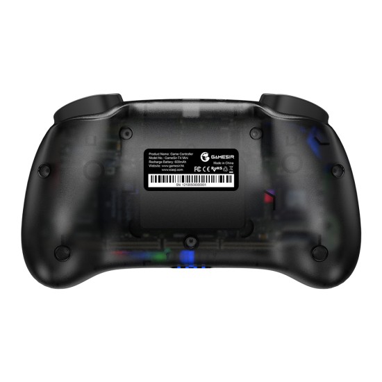 T4 Mini Bluetooth-compatible 5.0 Wireless  Gamepad Game Controller Colorful Compatible For Switch Pc Hid Mfi black