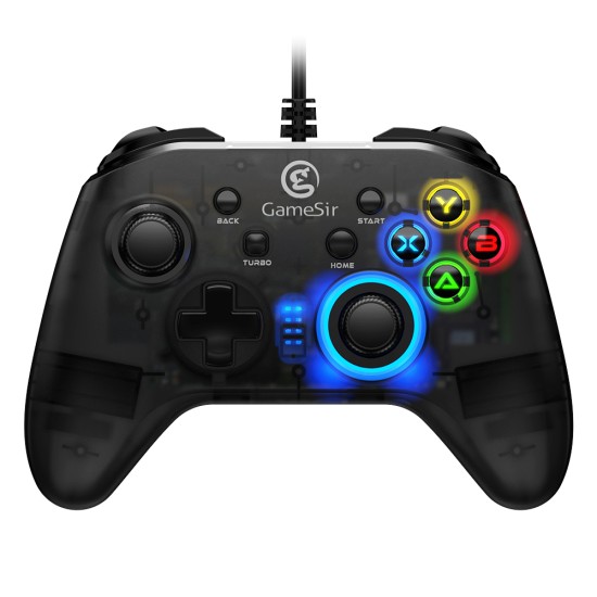 T4w Usb Wired Game Controller Gamepad With Vibration And Turbo Function Joystick Black