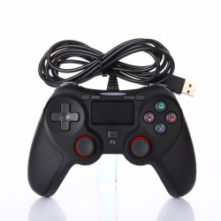 USB Wired Gamepad Universal for Sony Playstation Game for PS4/PS4 Slim/PS4 Pro/PS3 Console with About 1.9m Cable black