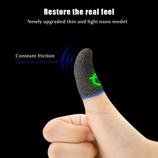 Ultra-thin Finger Cots  Cover Luminous Fingertips For Mobile Games Touch Screen Finger Cots Cover Sensitive Mobile Touch Yellow