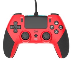 Usb Wire-control Gamepad Controller Compatible for PS4 Joystick Gamepads with 6-axis Vibration Function Red