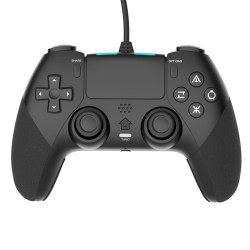 Usb Wire-control Gamepad Controller Compatible for PS4 Joystick Gamepads with 6-axis Vibration Function Black