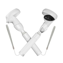 VR Controllers Long Stick Handle Extension Rod Bracket for Oculus Quest2 VR Glasses Golf Game Lightsaber White