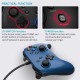 Wired Gaming Controller Dual-vibration Gamepad Pc Game Controller Joystick Compatible for Windows Vista TV Box Blue