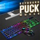 Wired Keyboard Mouse Set Colorful Backlight Mechanical 108 Keys Keyboard 3D Rollers Mouse Black