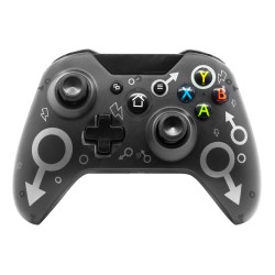 Wireless 2.4GHz Game Controller for Xbox One for PS3 PC Games Joystick Gamepad with Dual Motor Vibration gray