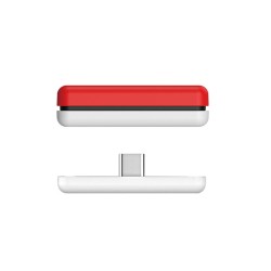 Wireless Bluetooth Adapter Audio USB Transmitter w/APTX Low Latency For Nintendo Switch / Switch Lite Red white