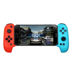 Wireless Bluetooth Game Controller Telescopic Gamepad Joystick for Samsung Xiaomi Huawei Android Phone PC Red blue