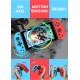 Wireless Bluetooth Game Handle For Ns Left And Right Small Handle With Grip Vibration Somatosensory Red blue