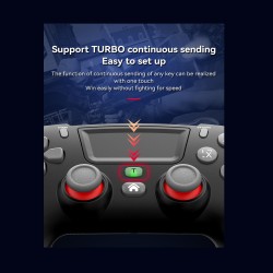 Wireless Bluetooth Gamepad Vibration 6-axis Console Controller Joystick Compatible for Ps4 Black