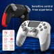 Wireless Bluetooth Gamepad Vibration 6-axis Console Controller Joystick Compatible for Ps4 Sea Blue