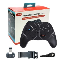 Wireless Bluetooth-compatible Gamepad 6-axis Gyro Motion Sensor Joystick Black