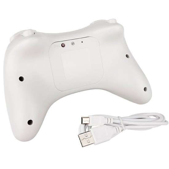 Wireless Classic Pro Controller Joystick Gamepad for Nintend wii U Pro with USB Cable white