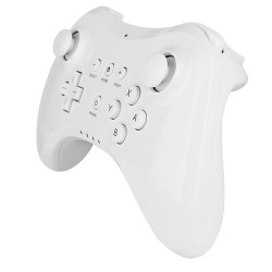 Wireless Classic Pro Controller Joystick Gamepad for Nintend wii U Pro with USB Cable white