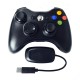 Wireless Controller Joysticks Bluetooth Vibration Gamepad Handle with 2.4G Receiver Compatible for Xbox360 PC Blue