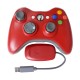 Wireless Controller Joysticks Bluetooth Vibration Gamepad Handle with 2.4G Receiver Compatible for Xbox360 PC Red