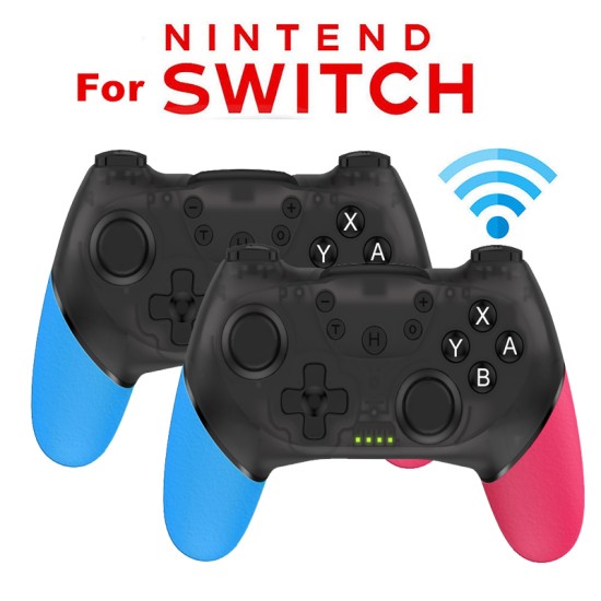 Wireless Game Controller for Nintendo Switch Pro Console Control Handle Motor Vibration NFC Sensor function green+pink