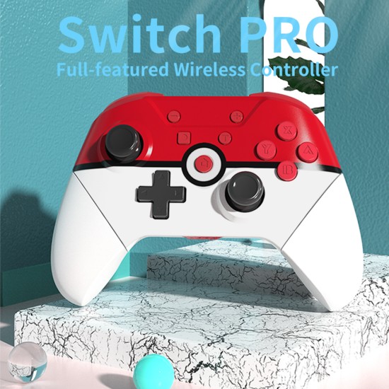 Wireless Gamepad For Nintend Switch Pro Controller have NFC Turbo 6-Axis Doublemotor 3D Game Joysticks white