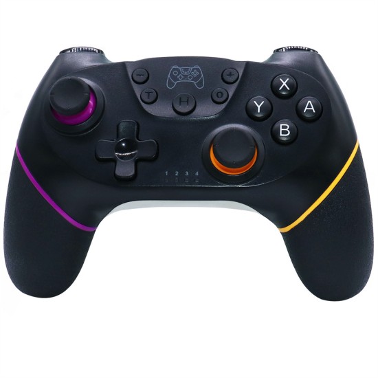 Wireless Gamepad Game Joystick Controller Bluetooth for Switch Pro Console Left Orange Right Purple